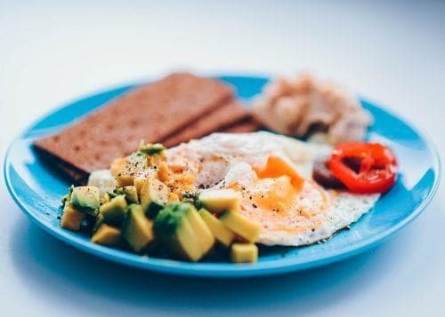 A balanced plate of high protein foods